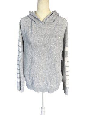 Puma women's light gray long sleeve pullover hoodie sweatshirt size XL